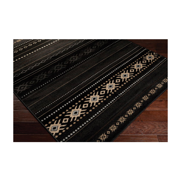 Paramount Area Rug, Surya, Black, 1 ft 10 in W, 2 ft 11 in L - 2