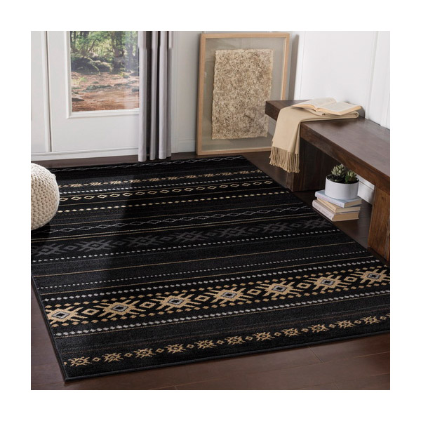 Paramount Area Rug, Surya, Black, 1 ft 10 in W, 2 ft 11 in L - 4
