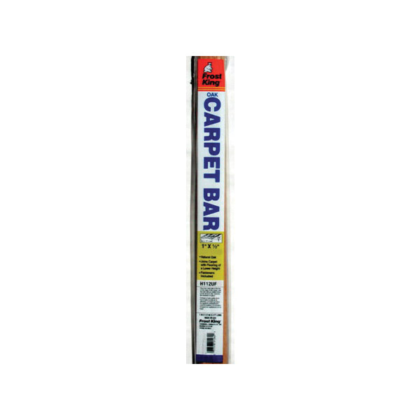 Carpet Bar, Frost King, 6 ft L, 1 in W, Oak Wood, Unfinished - 2