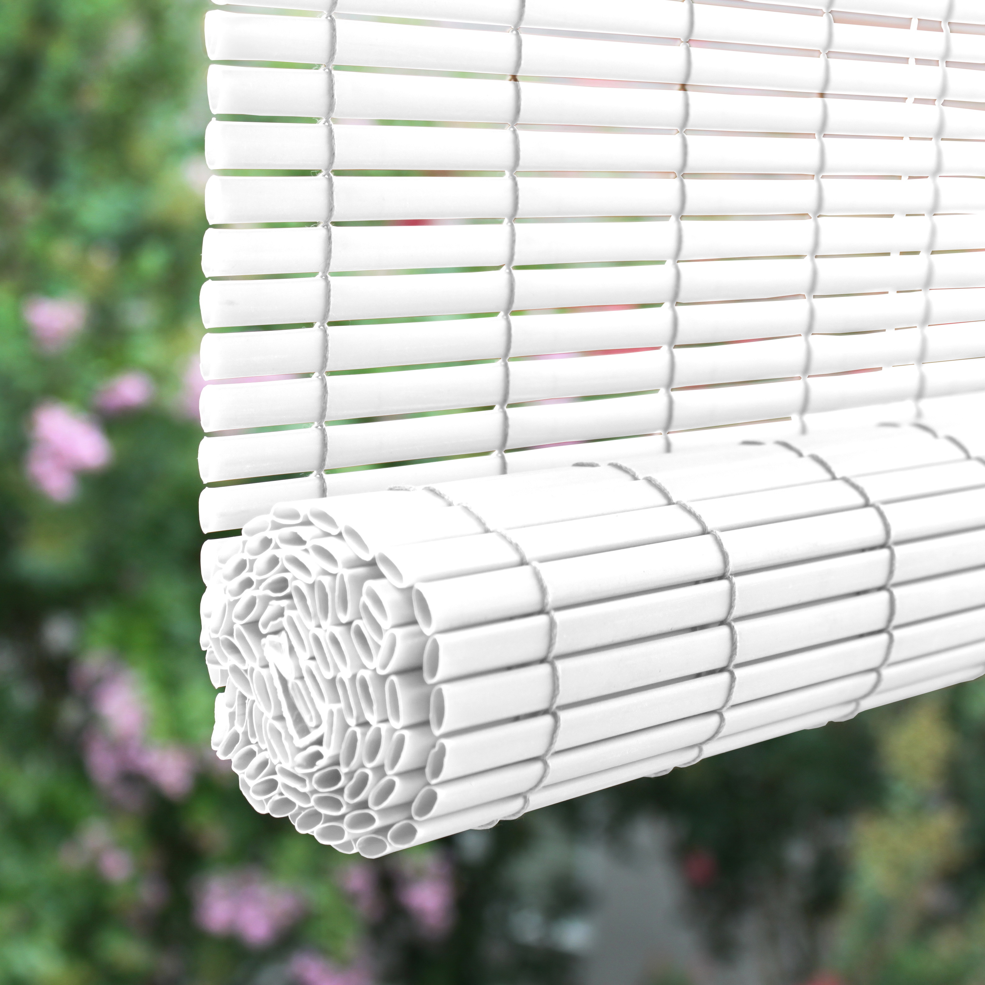 Radiance 3320166 Roll-Up Exterior Shade, 72 in L, 72 in W, PVC, White