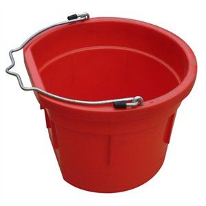 Master Rancher MR8QP/FSB-RED Utility Bucket, 8 qt Volume, Polyethylene, Red