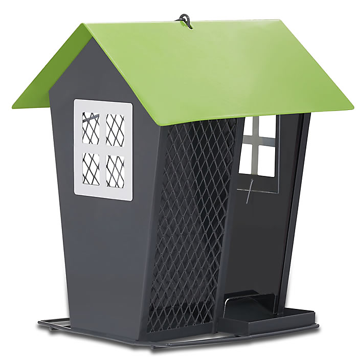 Perky-Pet 420 Bird Feeder, 2 lb, Mixed Seed, Peanut Pieces, Black Oil Sunflower Seed, Safflower Seed, 4-Port/Perch