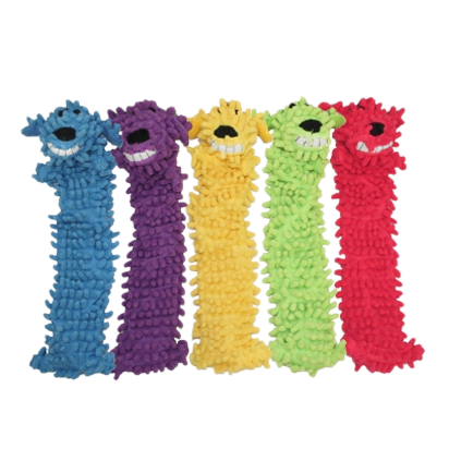 multipet MP27483 Dog Toy, 12 in, Floppy Lightweight Loofa Dog, Assorted