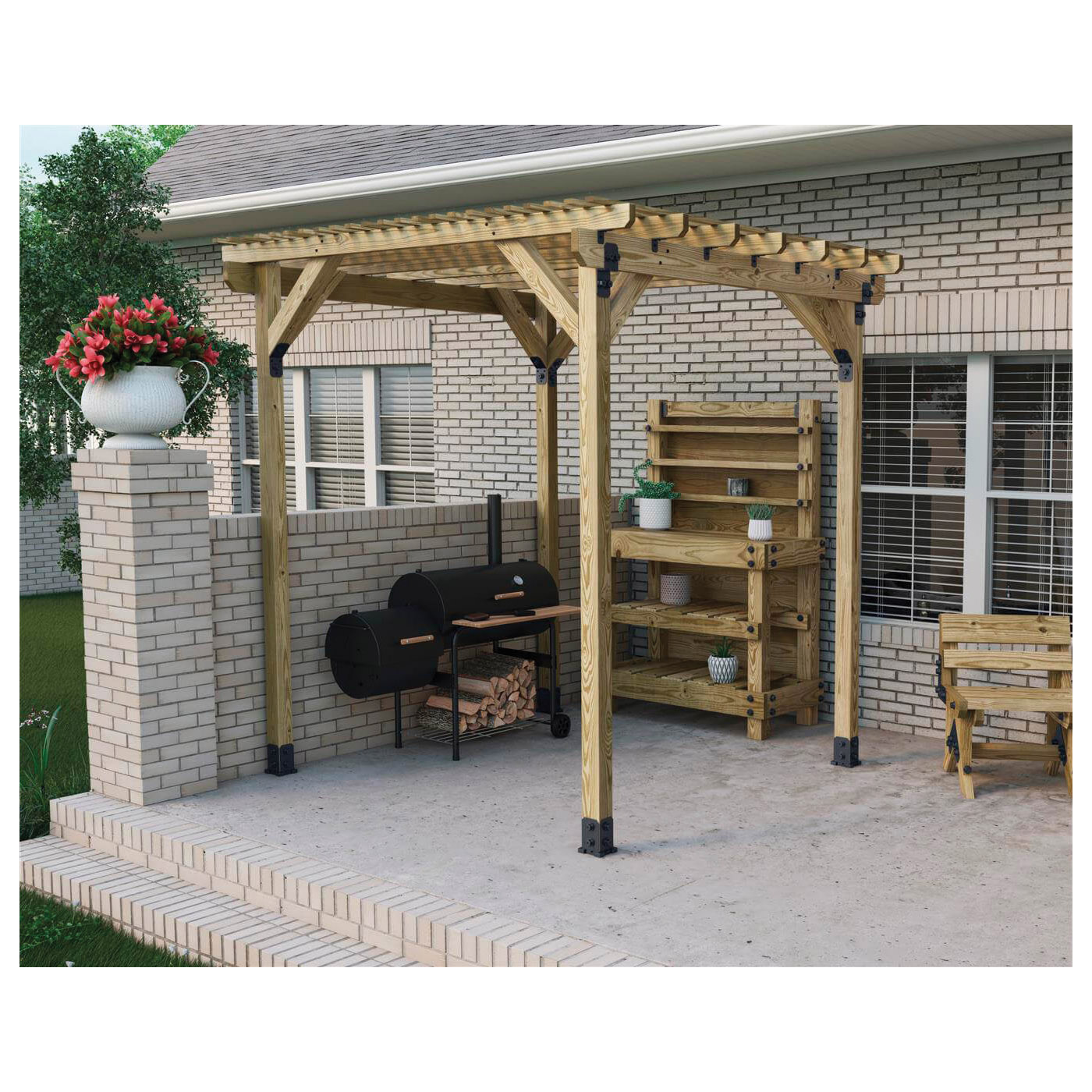 Ozco 51707 Post Base, 4 x 4 in Post, 7 ga, Steel, Powder-Coated