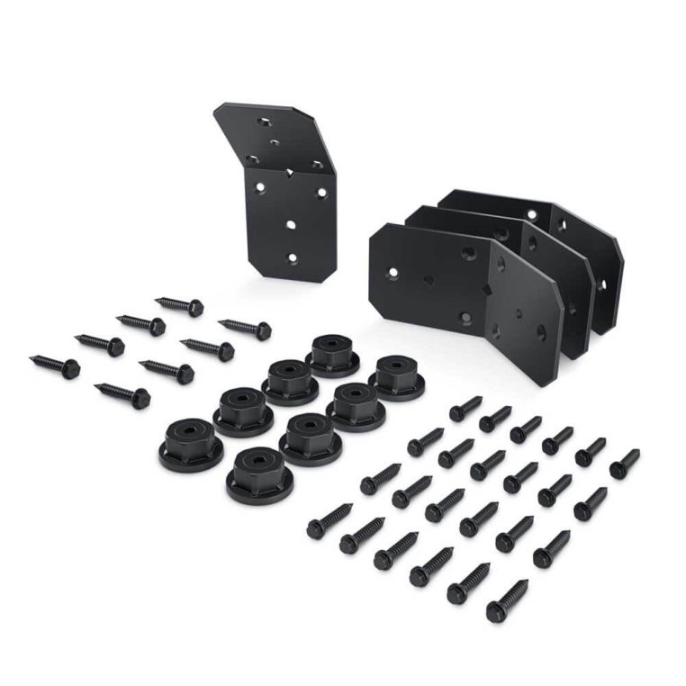 Ozco 51768 Flush Inside Connector, 10 ga, Steel, Black, Powder-Coated