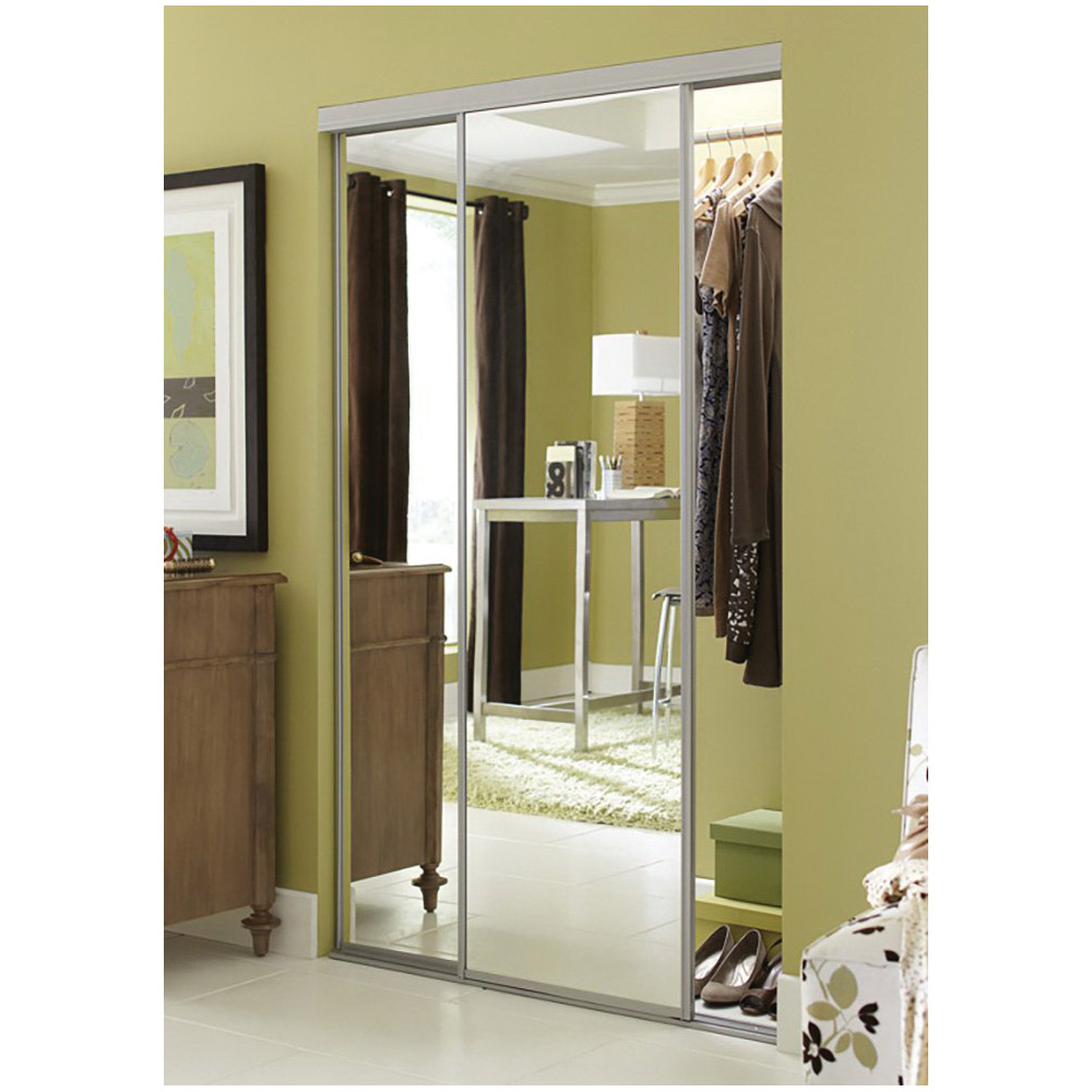 Sliding Door, Contractor Wardrobe, 71 in W x 80-1/2 in H, 2-Panel, Left, Right - 2