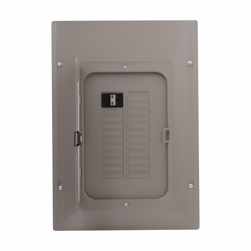 Load Center, Eaton, 100 A, 22-Space, 44-Circuit, Main Breaker, NEMA 1 Enclosure, Plug, Gray - 4