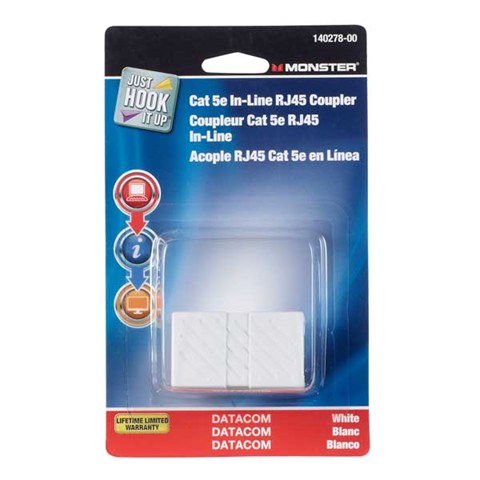 Just Hook It Up 140278-00 In-Line Coupler, White