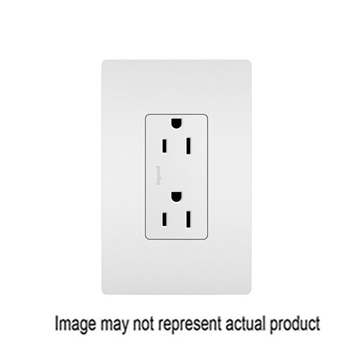 radiant 885TRDBCC12 Tamper-Resistant Receptacle, 15 A, 125 V, Side Wiring, NEMA 5-15R, NEMA: 5-15R