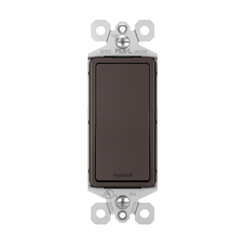 Legrand radiant Series TM873DBCC10 Rocker Switch, 15 A, 120/277 VAC, Screw Terminal