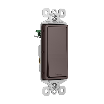 Legrand radiant Series TM873DBCC10 Rocker Switch, 15 A, 120/277 VAC, Screw Terminal