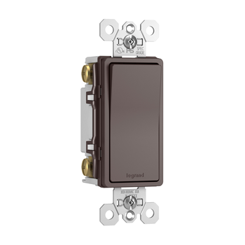Legrand radiant TM874DBCC6 Rocker Switch, 15 A, 120/277 VAC, Screw Terminal, Thermoplastic Housing Material