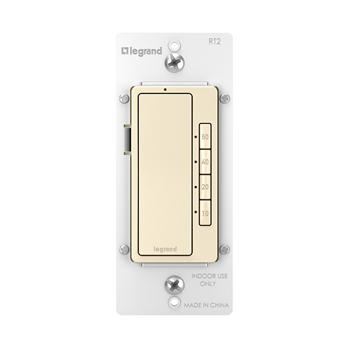 Legrand radiant RT2LA Digital Timer Switch, 10, 20 40, 60 min Time Setting, In-Wall Mounting, Light Almond