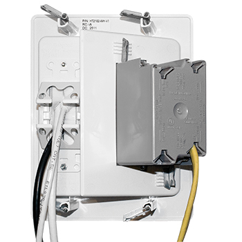 Recessed Wallplate, Legrand, 6-1/4 in L, 8 in W, 2 -Gang, Plastic, White - 2