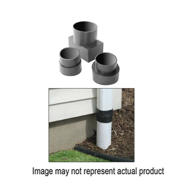 Fernco DSC-33 Downspout Connector, 3 in Connection, PVC, Black