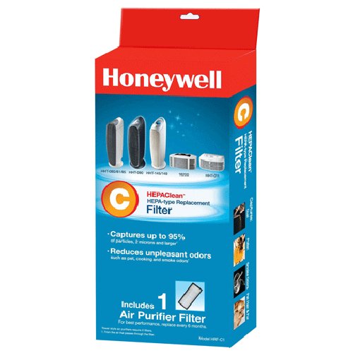 Air Purifier Filter, Honeywell, Type C, 10.1 in L, 4.9 in W, 95 % Filter Efficiency, Black - 3