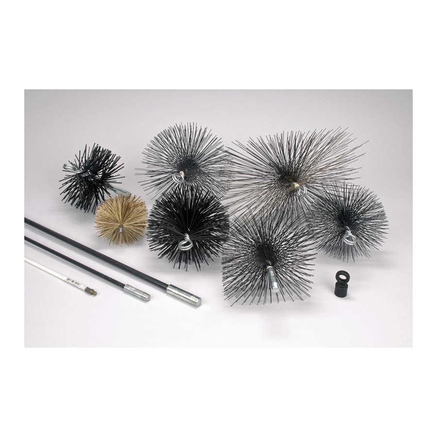 Pellet Stove Chimney Brush, Meeco, 4 in Dia Brush - 2