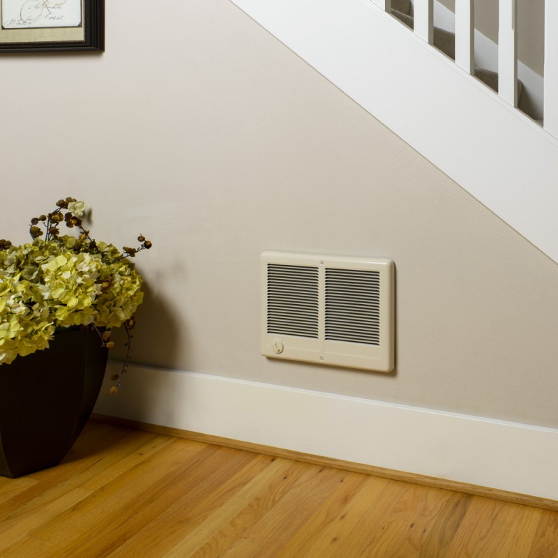 Twin Electric Wall Heater, Thermostat, Fan Forced, Cadet, Com-Pak, 16.7/14.4 A, 240/208 V, 4000/3000 W, 13,650/10,240 Btu, 450 sq-ft Heating Area, White - 3