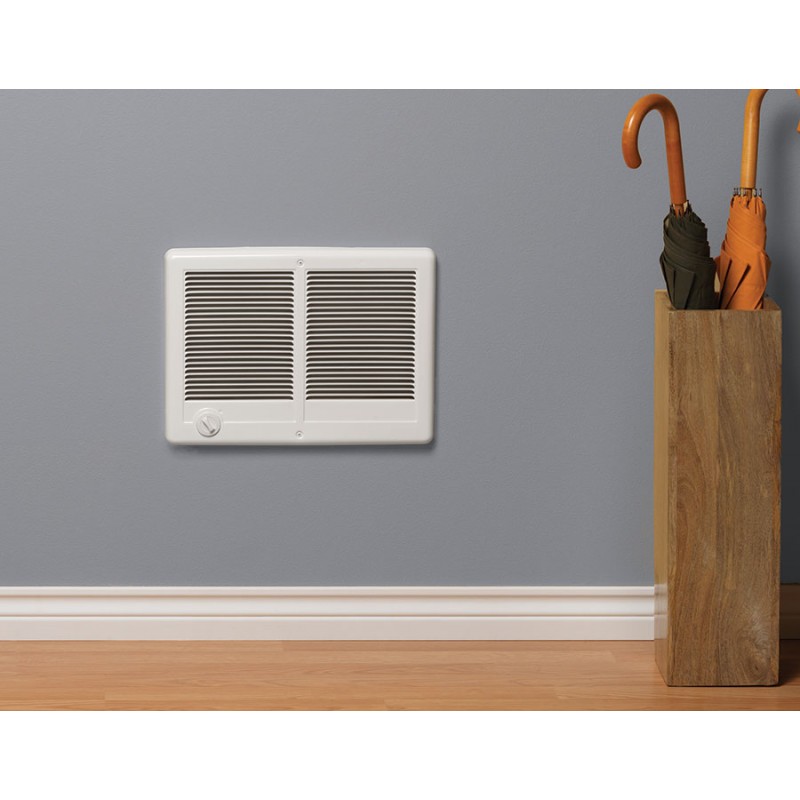Twin Electric Wall Heater, Thermostat, Fan Forced, Cadet, Com-Pak, 16.7/14.4 A, 240/208 V, 4000/3000 W, 13,650/10,240 Btu, 450 sq-ft Heating Area, White - 4