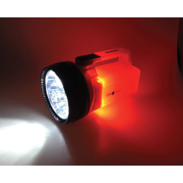 LifeGear LG114 Spotlight and Lantern, AA Battery, Alkaline Battery, LED Lamp, 300 Lumens, Flood Beam, 5 hr Run Time, Red - 2