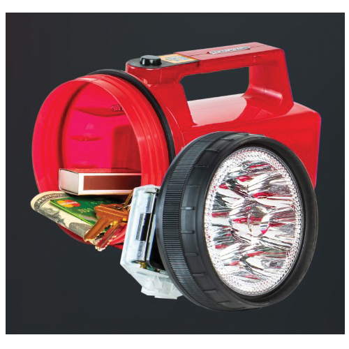 LifeGear LG114 Spotlight and Lantern, AA Battery, Alkaline Battery, LED Lamp, 300 Lumens, Flood Beam, 5 hr Run Time, Red - 3