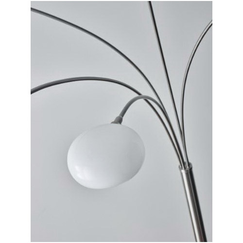Luna Arc Floor Lamp, Adesso, 86 in H, 5-Light, Satin Steel - 5