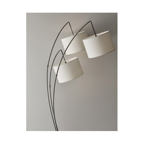 Trinity Arc Floor Lamp, Adesso, 74 in H, 3-Light, Stainless Steel - 5