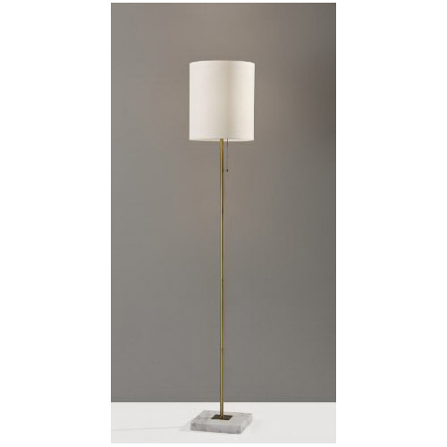Fiona Floor Lamp, Adesso, 62 in H, 1-Light, Antique Brass - 2