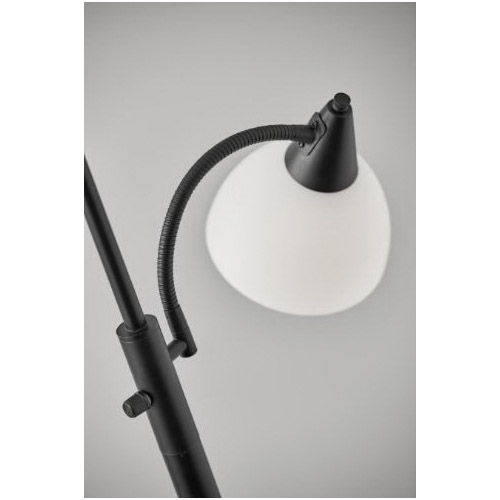 Floor Lamp, Adesso, Piedmont Combo, Torchiere, 71 in H, 3-Light, Black - 5