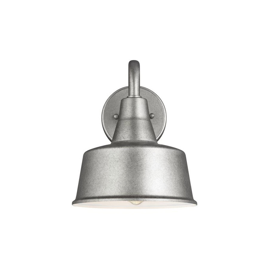 Sea Gull Barn Outdoor Wall Lantern, Sea Gull Lighting, 1-Light, 10 in H, Weathered Pewter - 3