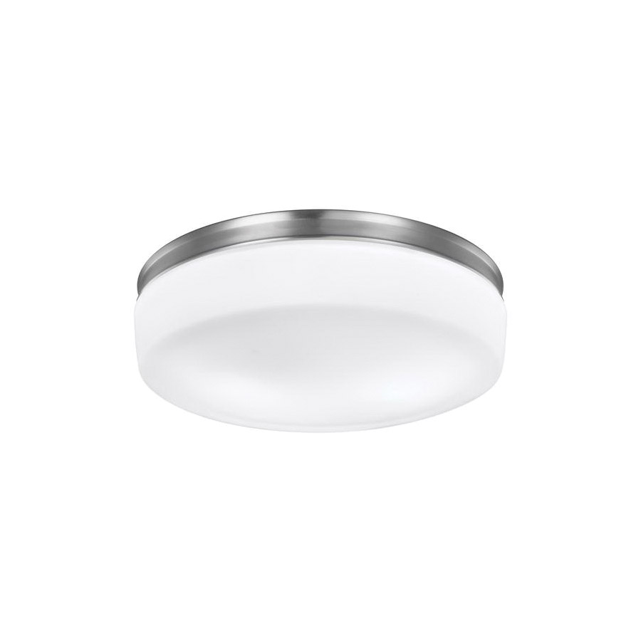 Issen Flush Ceiling Light, Feiss, 2-Light, Satin Nickel, 13-1/2 in W - 2