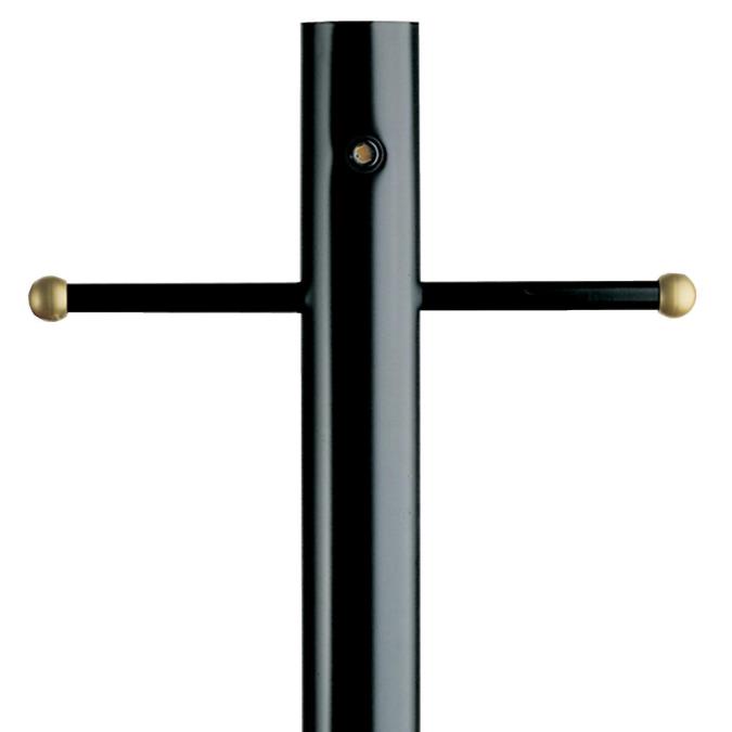 Outdoor Lantern Post, Westinghouse, 84 in H, Steel, Black - 2