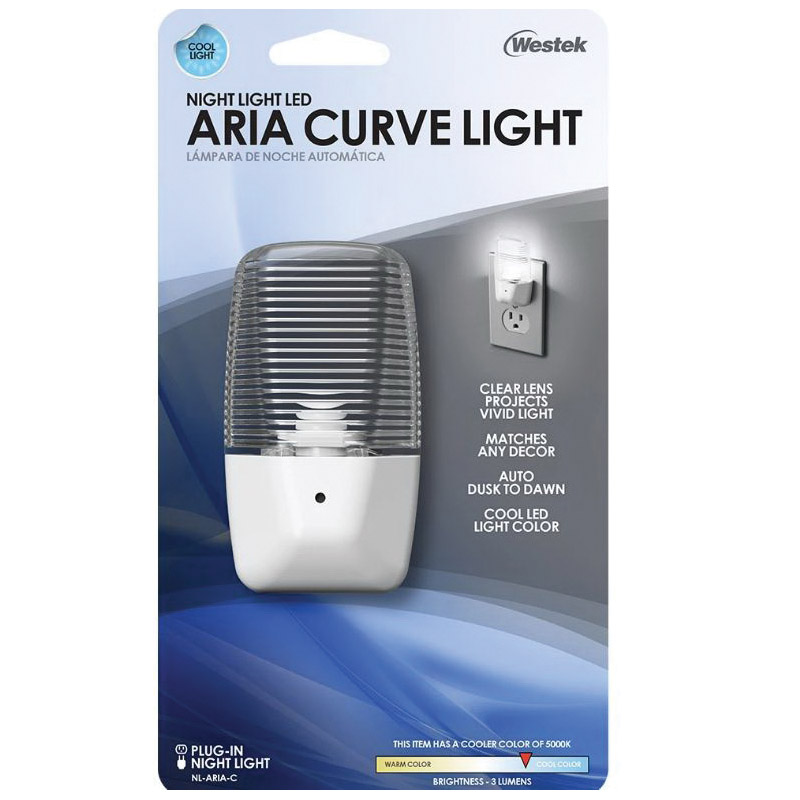 Aria Led Dusk-to-Dawn Night Light, Amertac, 1 Lumen, 5000 Kelvin, Clear Lense - 4