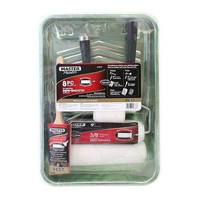 Master Painter Best MPTTS-8PC Paint Tray Set, Metal, 8-Piece