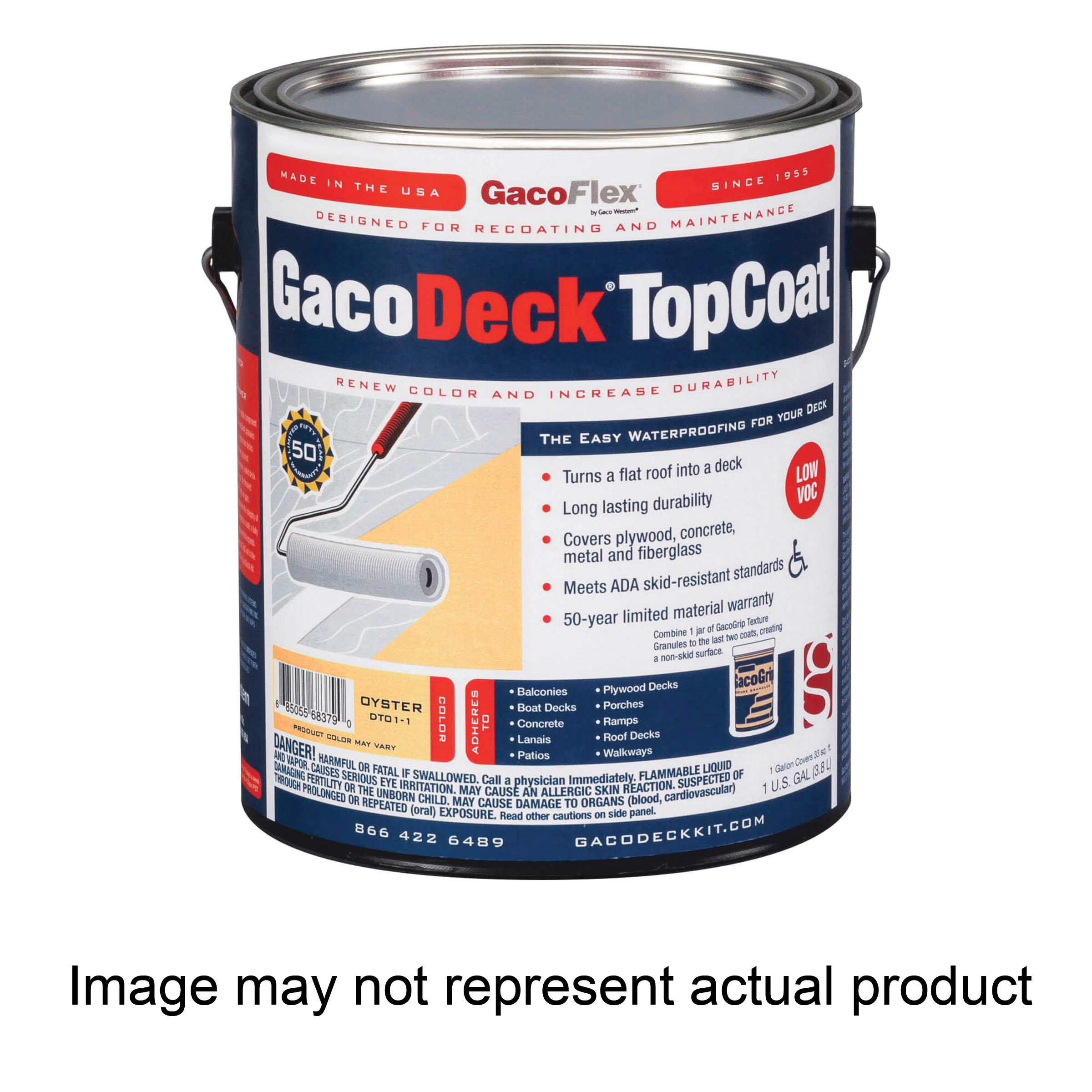 Gaco DT18 Elastomeric Deck Coating, Adobe, 1 gal