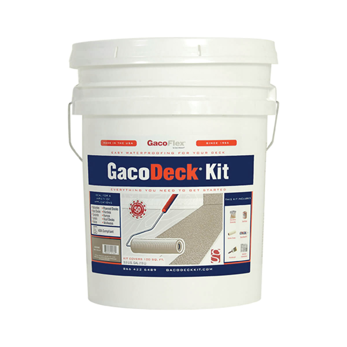 GacoDeck Elastomeric Coating Kit, Adobe, 3.5 gal | Gaco