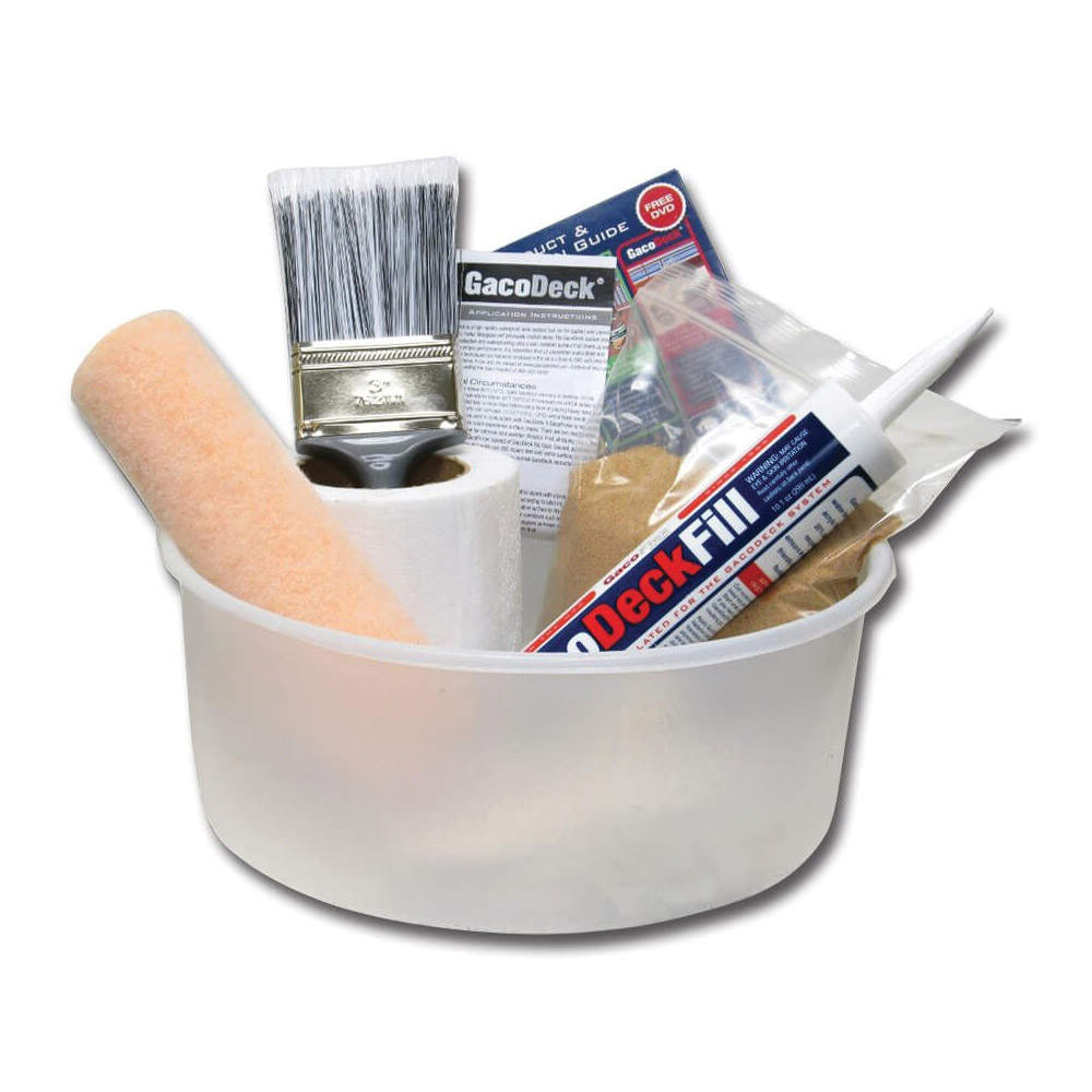 Deck Elastomeric Coating Kit, Gaco, 3.5 gal, Shale - 3