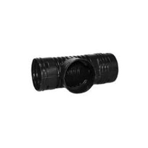 0641AA Blind Pipe Tee, 6 in, Barb x Slip-Joint, Polyethylene, Black