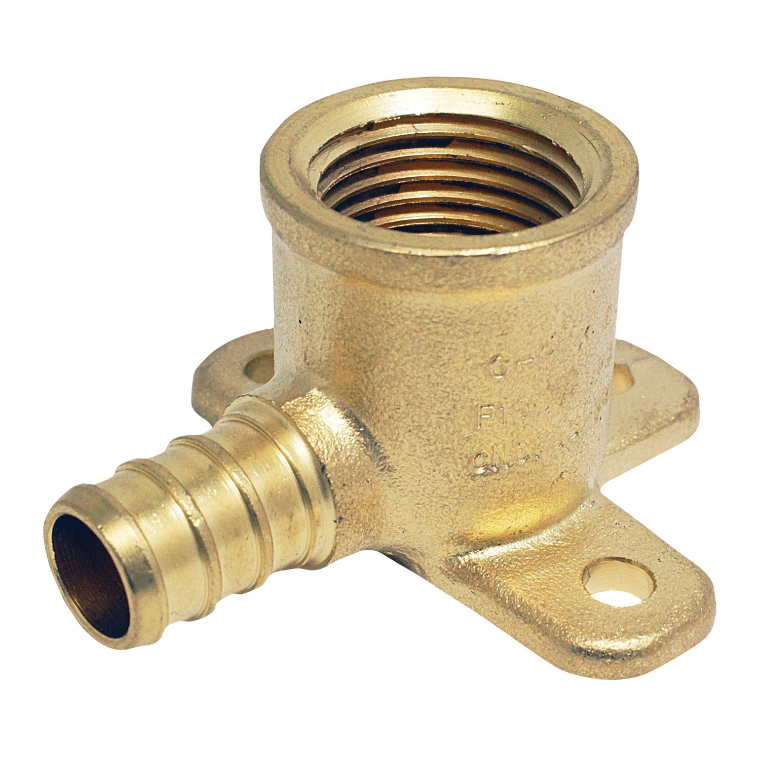 Valves APXDEE3412 Pipe Elbow, 3/4 x 1/2 in, Barb x FPT, Brass, 200 psi Pressure