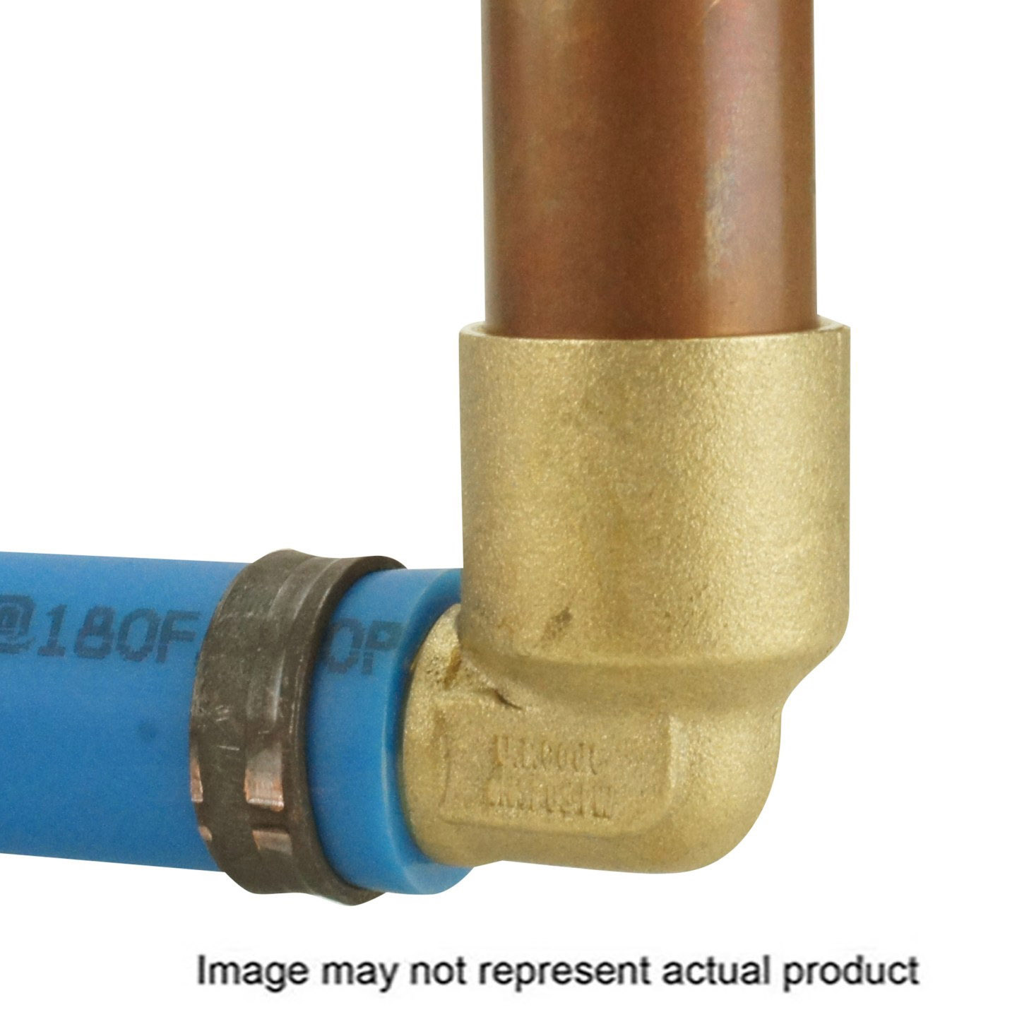 APXFSE12 Pipe Elbow, 1/2 in, Barb x Female Copper Sweat, 90 deg Angle, Brass, 200 psi Pressure