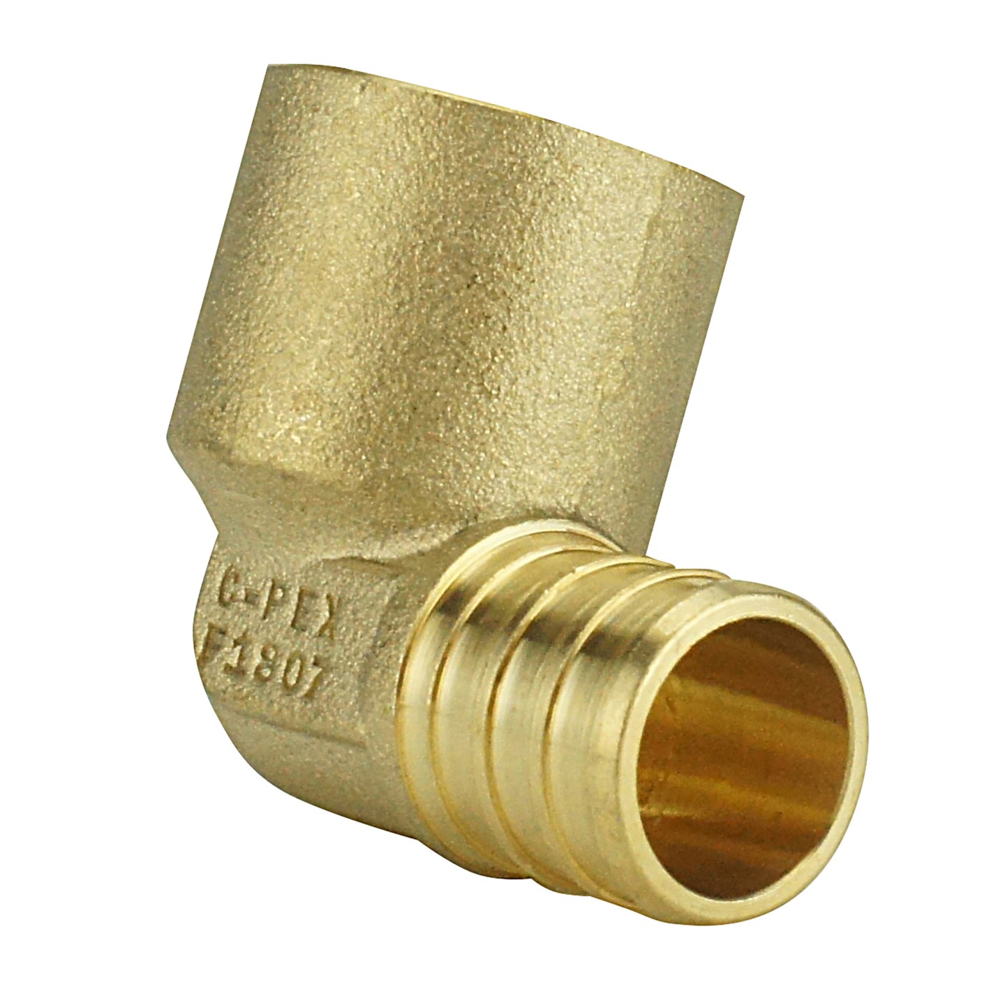 APXFSE34 Pipe Elbow, 3/4 in, Barb x Female Copper Sweat, 90 deg Angle, Brass, 200 psi Pressure