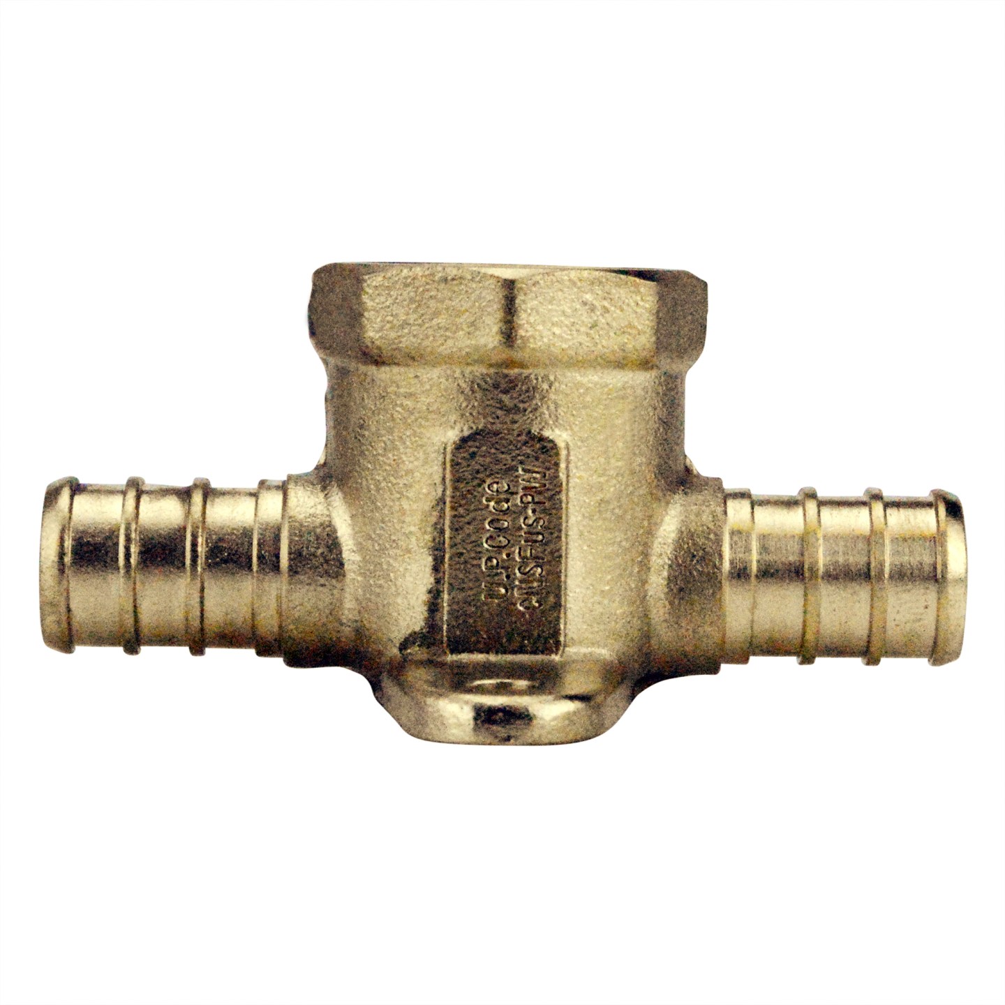 APXDET12 Pipe Tee, 1/2 in, Barb x FPT x Barb, Brass, 200 psi Pressure