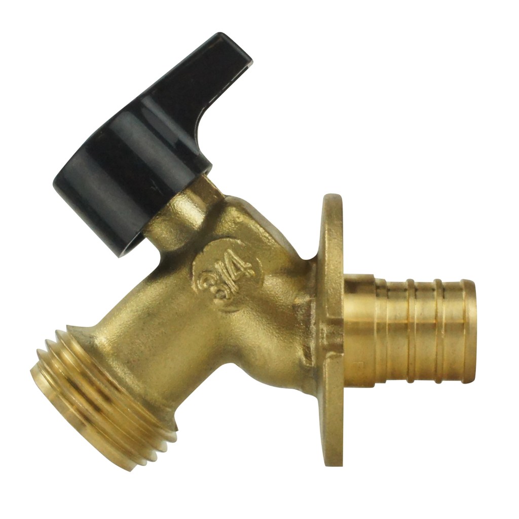 APXSCV3434 Sillcock, 3/4 in Connection, Barb x MGHT, 200 psi Pressure, Quarter-Turn Actuator, Brass Body