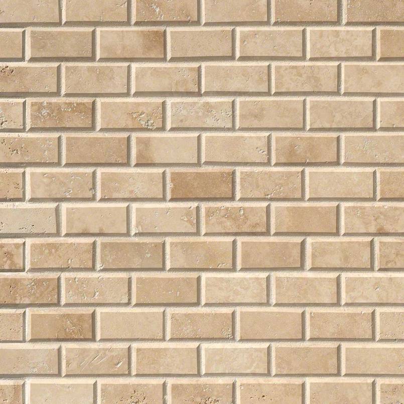 Tuscany Ivory Mosaic Tile, Msi, Stone, Rectangular Offset, 12 in L, 12 in W - 2