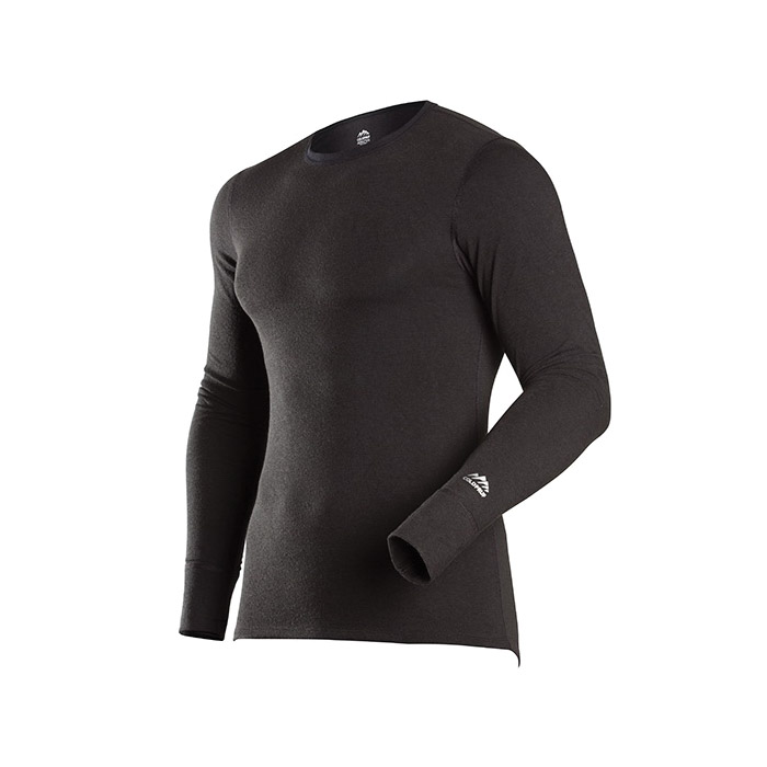 ColdPruf Performance Series 98A-BLK-L Shirt, L, Polyester/Spandex, Black, Fits to Chest Size: 42 to 44 in, Regular - 1