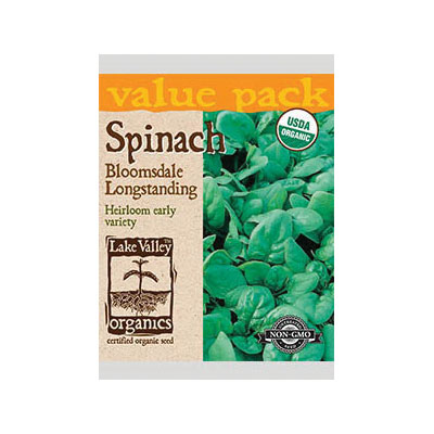 Lake Valley Seed 4459 Bloomsdale Longstanding Spinach Seeds Pack, Spinach, Spinacia Oleracea Pack - 1