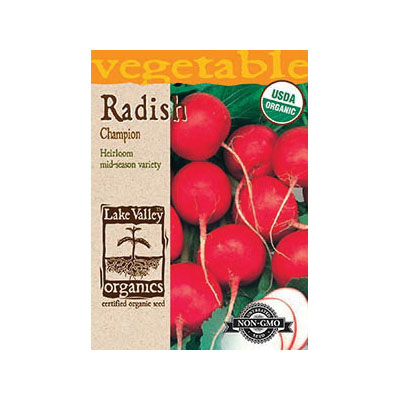 Lake Valley Seed 4139 Champion-Organic Radish Seeds, Radish, Raphanus Sativus - 1