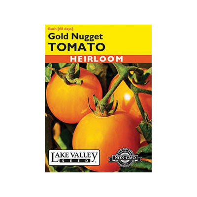 Lake Valley Seed 4357 Gold Nugget Bush Tomato Seeds, Tomato, Lycopersicon Lycopersicum, Summer Harvest - 1