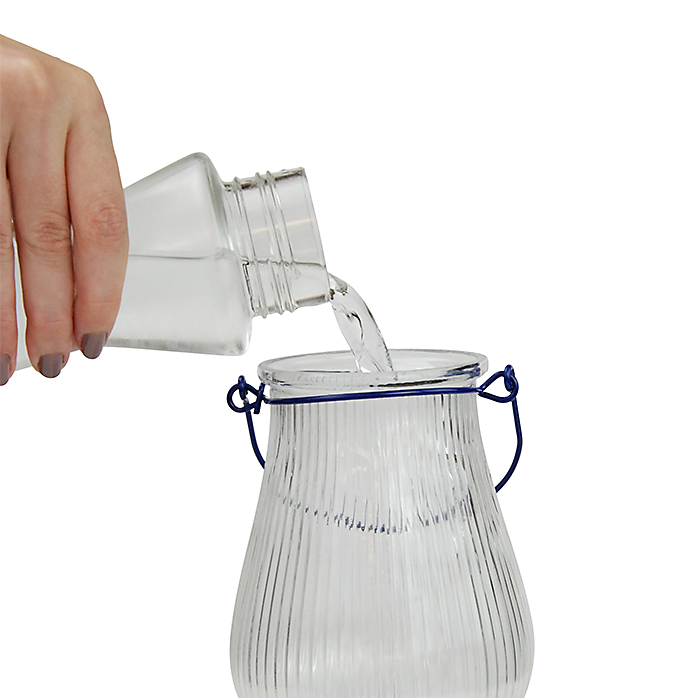 Perky-Pet 9107-2 Bird Feeder, Top-Fill, 38 oz, 5-Port/Perch, Glass/Plastic, Blue, 9-3/4 in H, Hanging Mounting