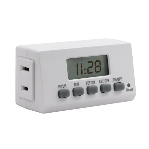 Prime TNIEZ1 Lightning Timer, 8 A, 125 V, 1000 W, 1 -Outlet, 24 hr Cycle, White - 2